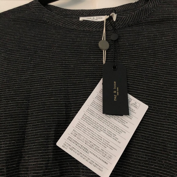 NWT Rag & Bone Sparkle Stripe Tee - Picture 2 of 6
